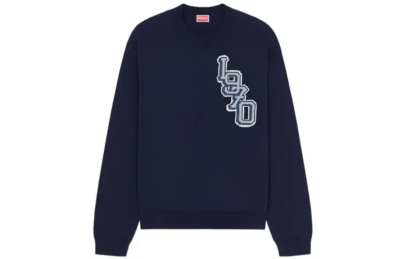 KENZO Logo Patch Crewneck Knit Jumper