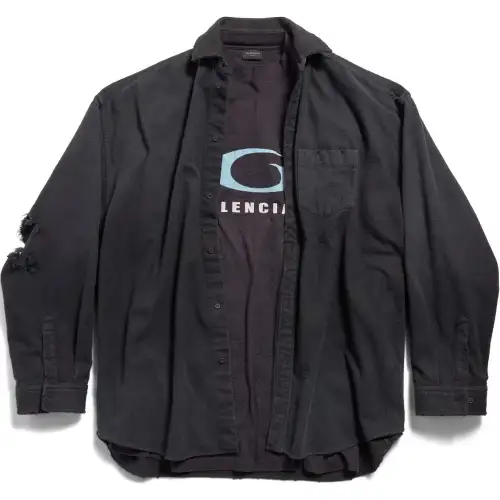 Balenciaga Loop Sports Icon Destroyed Layered Shirt