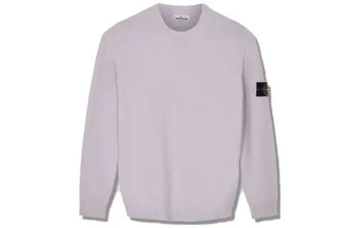 STONE ISLAND Sweaters Men's Taro Purple Crew Neck Moderate Other