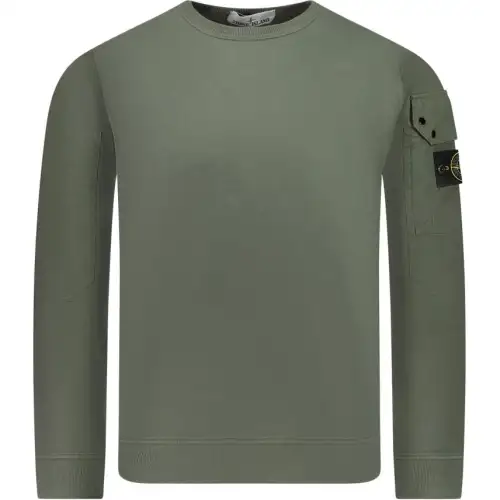 STONE ISLAND Logo Patch Crewneck Sweatshirt