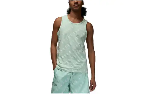 Jordan Tank Tops Men's Teal Crew Neck Moderate Other