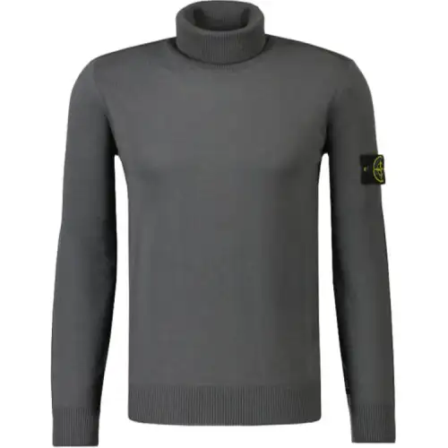 STONE ISLAND Roll neck Logo patch Sweater