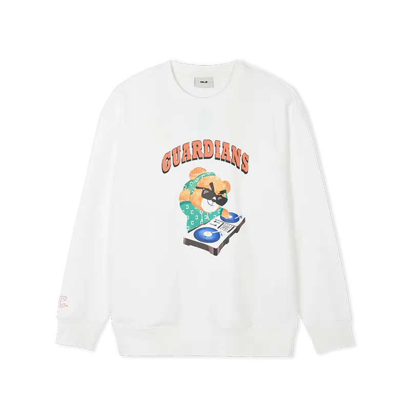 MLB Sweatshirts Unisex Ivory Crew Neck Moderate Straight Fit