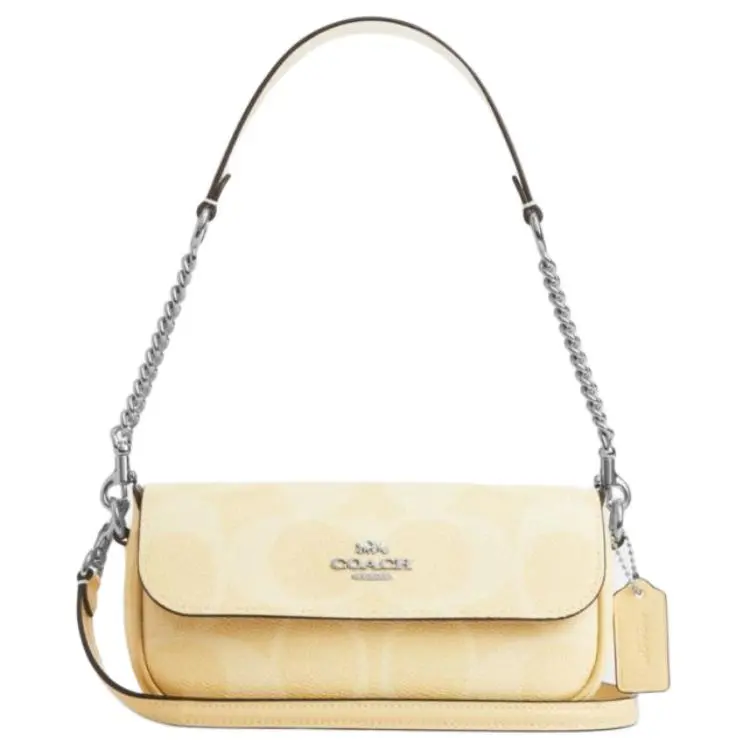 COACH Hailey Artificial Leather Crossbody Bag, Shoulder Bag Small Women's Hay Yellow