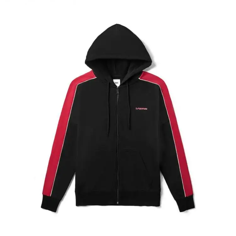 Vans Sweatshirts Unisex Black Hooded Moderate Cardigan