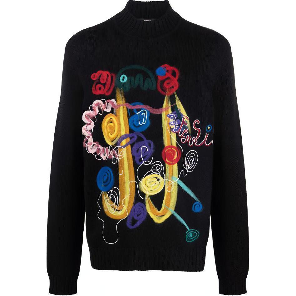 Мужской свитер Fendi (черный)