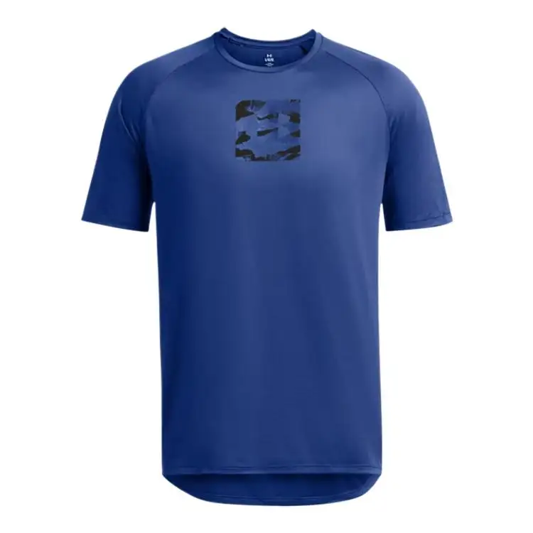 Under Armour Tech Print T Shirt Men's Tech Blue