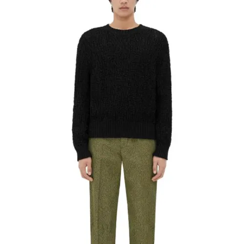 Bottega Veneta Sweaters Men's Black Crew Neck Moderate Other