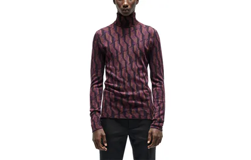 PRADA Sweaters Men's Red Turtleneck Moderate Other