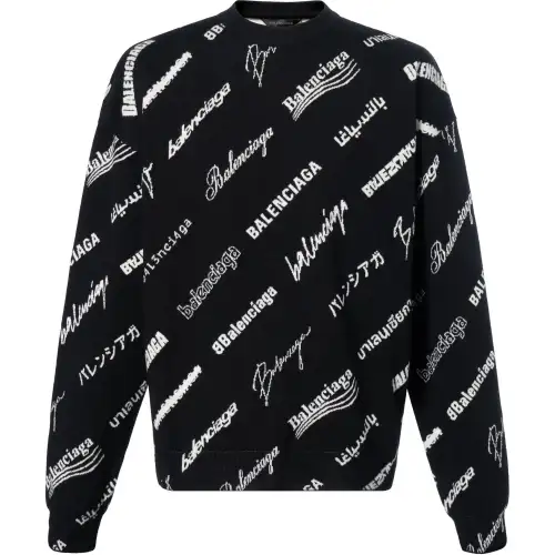Balenciaga Logo Print Crewneck Sweater