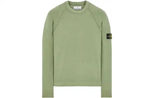 STONE ISLAND Sweaters Men's Sage Green Crew Neck Moderate