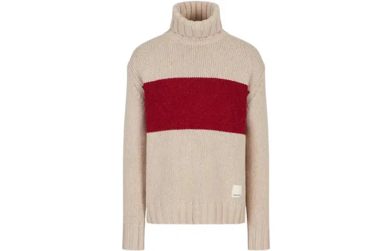 EMPORIO ARMANI Sweaters Men's Beige Turtleneck Moderate