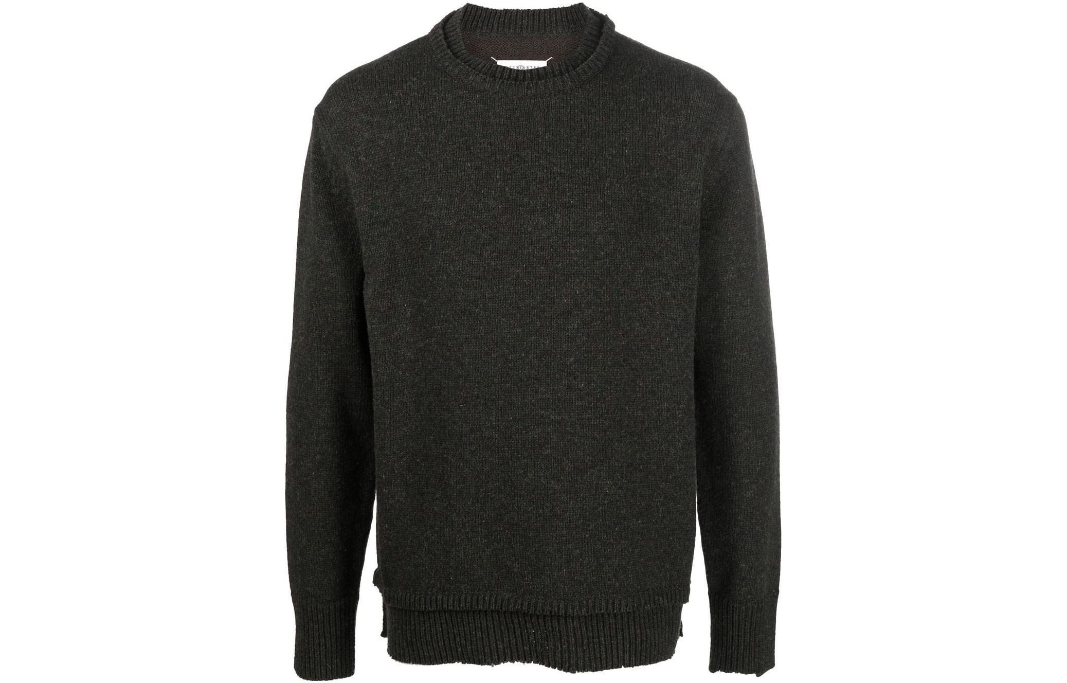 Maison Margiela elbow-patch knitted jumper