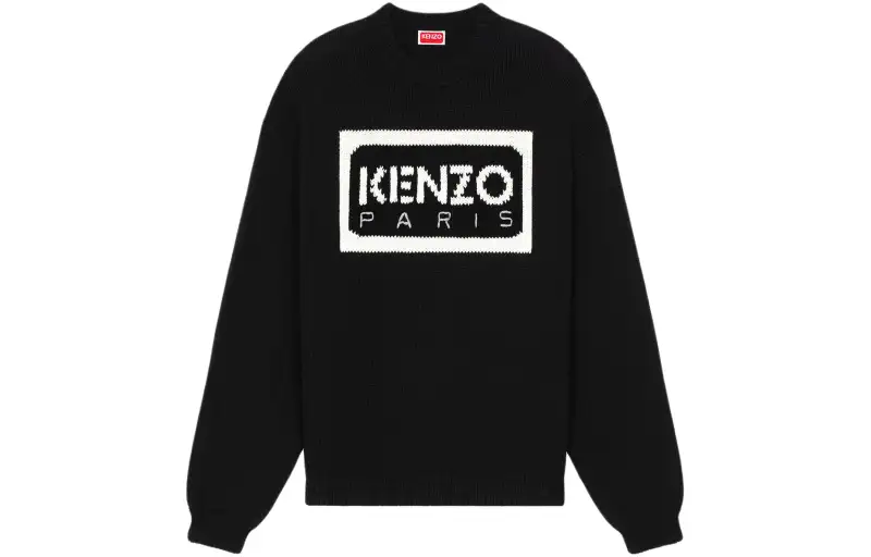 KENZO Logo Intarsia Knitted Jumper