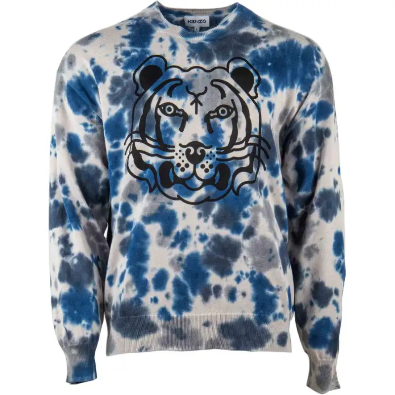 KENZO Tie Dyed Tiger Detailed Sweatshirt