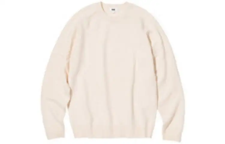 UNIQLO Sweaters Unisex Ivory Crew Neck Moderate Other