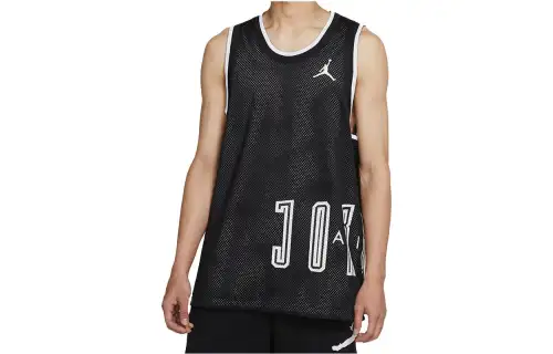 Jordan Tank Tops Men's Black Crew Neck Moderate Racerback
