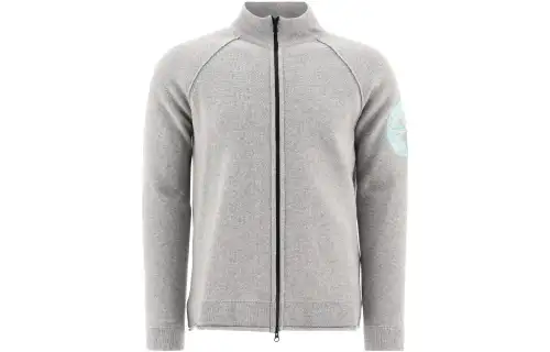 STONE ISLAND FW22 Stand Collar Fitted Long Sleeved Knitwear Men's Gray
