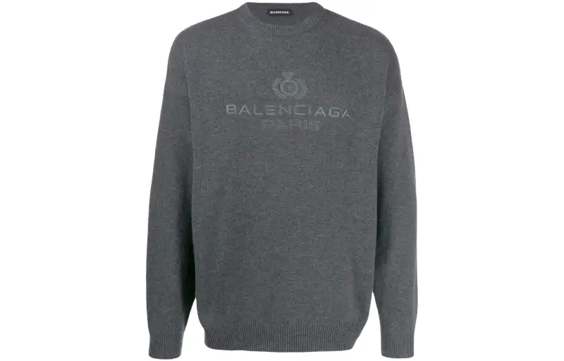 Balenciaga Sweaters Men's Gray Crew Neck Moderate Other