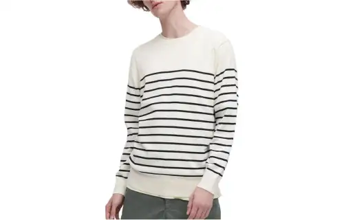 UNIQLO Sweaters Unisex Ivory Crew Neck Moderate Base Layer