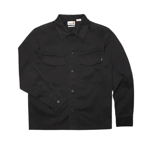 Timberland Shirts Men's Black Lapel Moderate Workwear