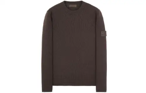 STONE ISLAND Sweaters Men's Brown Crew Neck Moderate Other