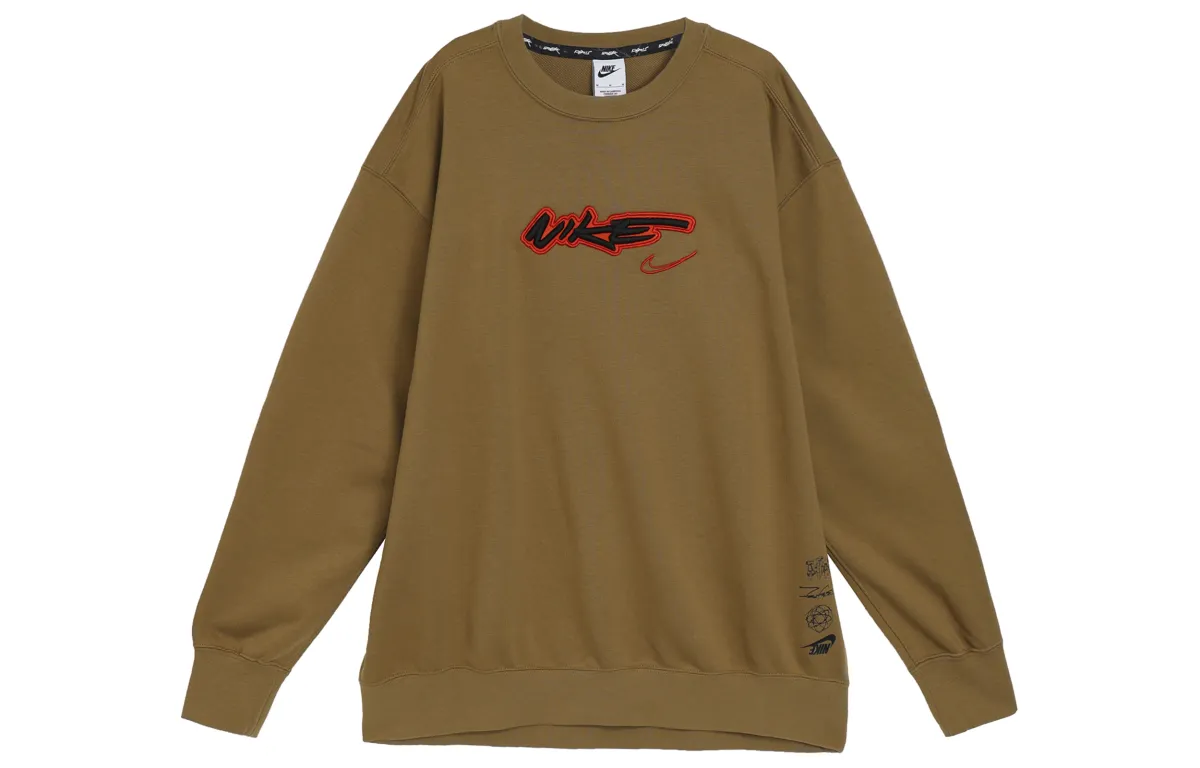 Nike X Futura Sweatshirts Unisex Brown Crew Neck Moderate Other