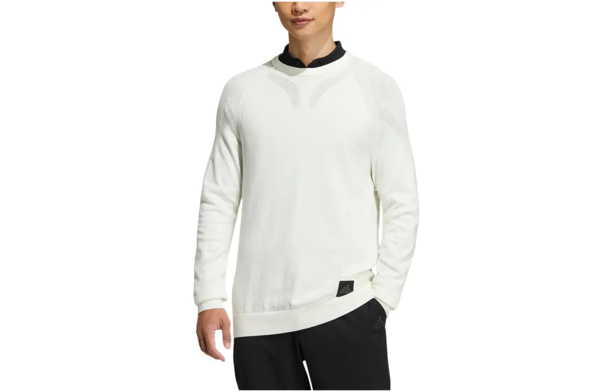 Adidas Knitwear Men's White Crew Neck Moderate Other