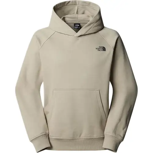 THE NORTH FACE Raglan Redbox Graphic Hoodie Sweatshirt Men's Gray