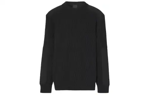 Burberry Sweaters Men's Black Crew Neck Moderate A Line