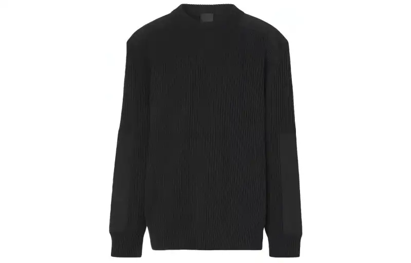Burberry Sweaters Men's Black Crew Neck Moderate A Line