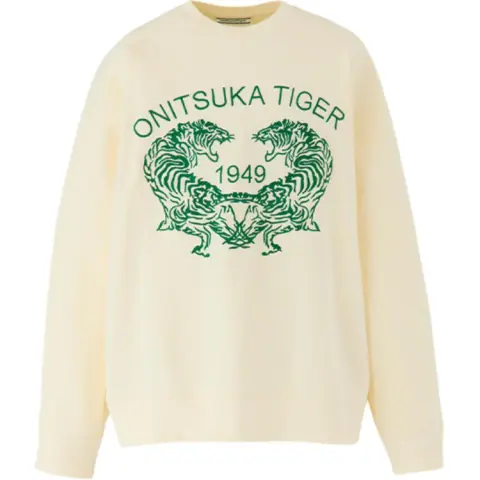 Onitsuka Tiger FW24 Sweatshirt Unisex Ecru