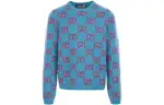GUCCI Sweaters Men's Blue Crew Neck Moderate Other