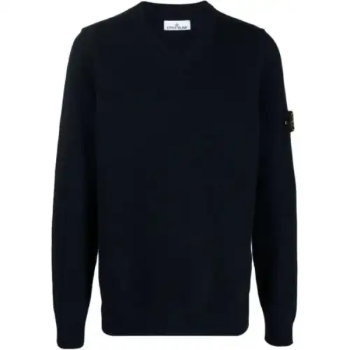 STONE ISLAND Compass-badge V-neck Jumper