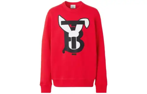 Burberry SS23 The Year Of The Rabbit Sweaters Men's Red Crew Neck Moderate Other