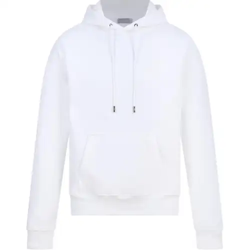 DIOR Sweatshirts Men's White Hooded Non Detachable Moderate