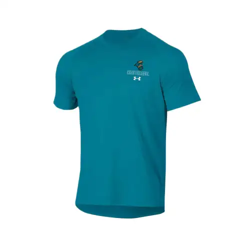 Under Armour TechCollegiate T Shirt Men's Blue Green