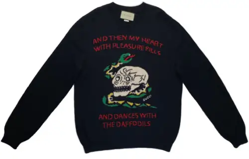 GUCCI Sweaters Men's Black Crew Neck Moderate Other