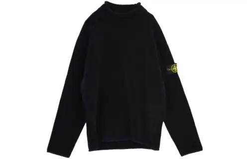 STONE ISLAND Sweaters Men's Black Crew Neck Moderate Other