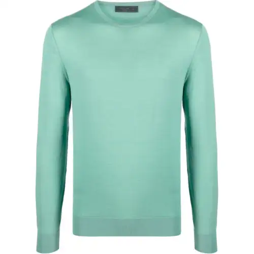 PRADA Sweaters Men's Blue Crew Neck Moderate Other