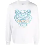 KENZO Sweatshirts Men's White Crew Neck Moderate Regular