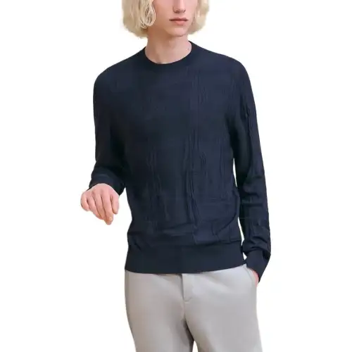 HERMES FW24 Sweater Men's Marine Blue