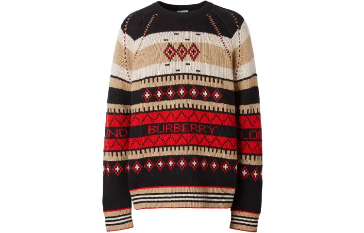 Burberry Cashmere Sweaters Men's Umber Crew Neck Moderate