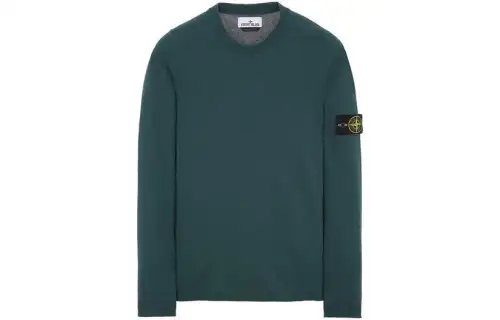 STONE ISLAND Sweaters Men's Dark Green Crew Neck Moderate Other