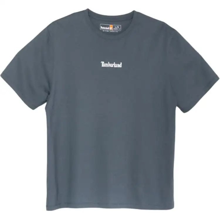Timberland T Shirts Men's Blue Crew Neck Moderate