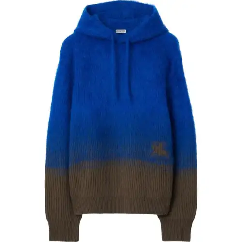 Burberry Two tone Logo knit Hoodie