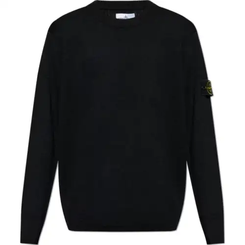 STONE ISLAND Logo Patch Knitted Jumper