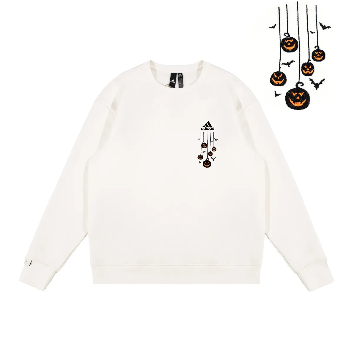Adidas Sweatshirts Unisex Ecru Crew Neck Moderate
