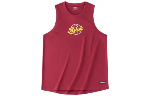 ANTA Basketball Collection Tank Tops Unisex Red Crew Neck Straight Fit