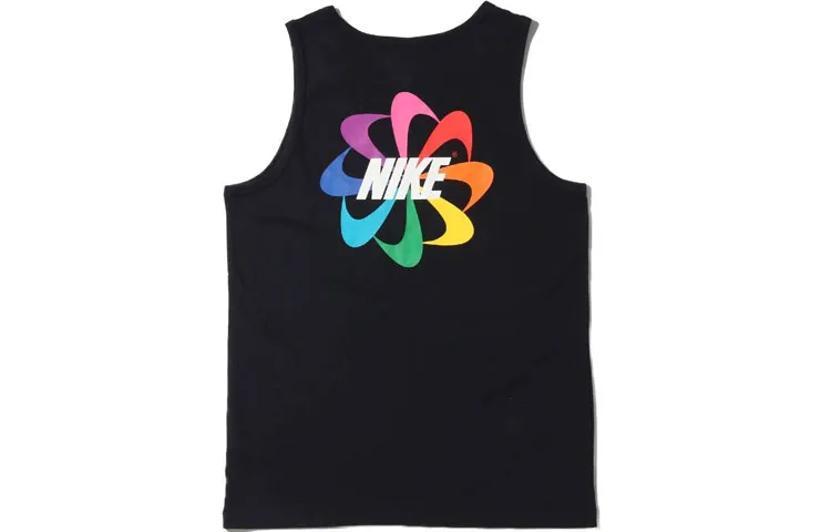 Nike Tank Tops Men's Black Crew Neck Moderate Straight Fit
